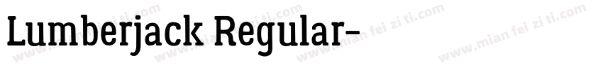Lumberjack Regular字体转换